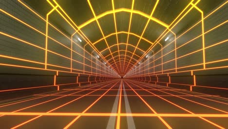 Loop-Tunnel-80er-Retro-Tron-Zukunft-Drahtgitter-Arcade-Straße-U-Bahn-Neonlicht-4k